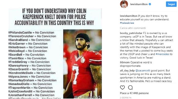 hamilton kaepernick protesta take a knee