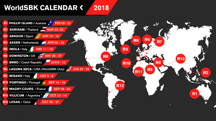 calendario superbike 2018