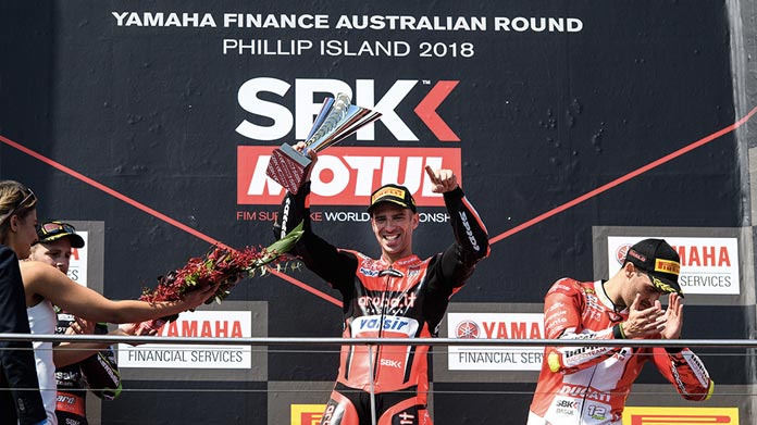 melandri gara 2 phillip island sbk 2018