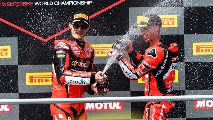 davies melandri gara 2 aragon 2018 sbk