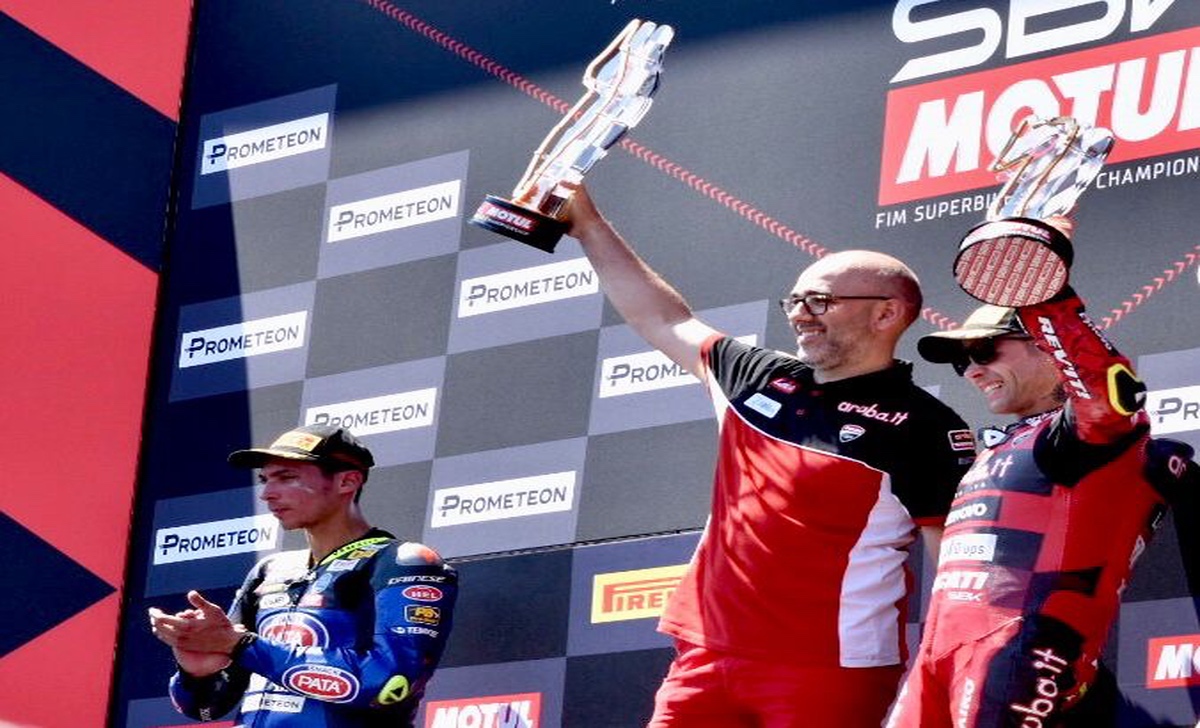 Podio Gara 1 worldsbk 2023 Imola